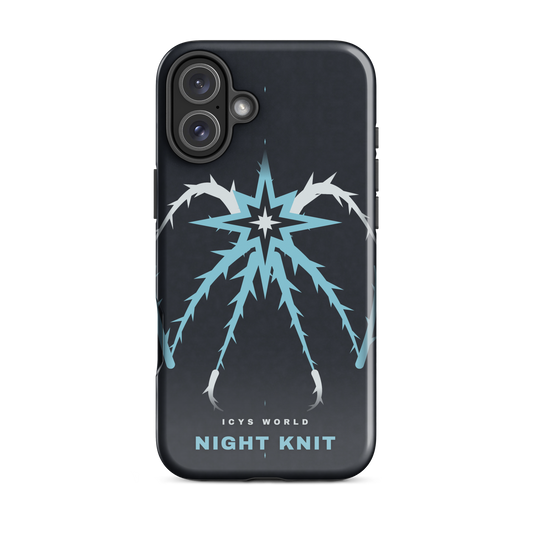 ICYS WORLD Night Knit iPhone case on iPhone 16 Plus, glossy finish