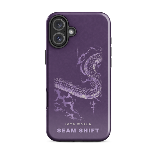 ICYS WORLD Seam Shift iPhone case on iPhone 16 Plus, glossy finish