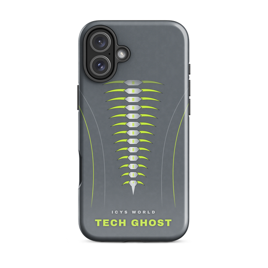 ICYS WORLD Tech Ghost iPhone case on iPhone 16 Plus, glossy finish