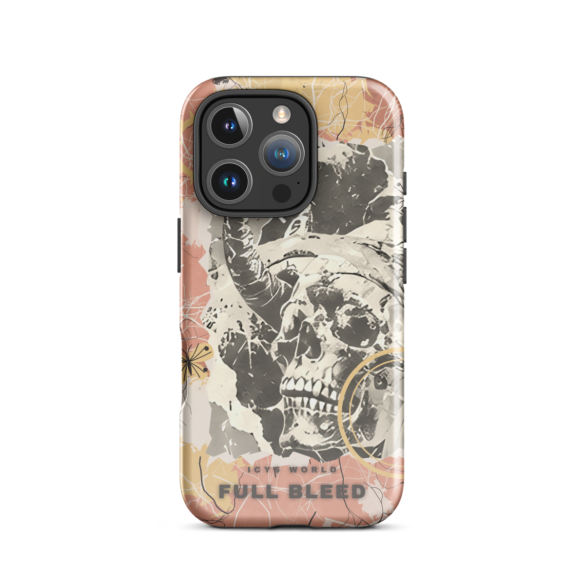 ICYS WORLD Full Bleed iPhone case on iPhone 16 Pro, glossy finish
