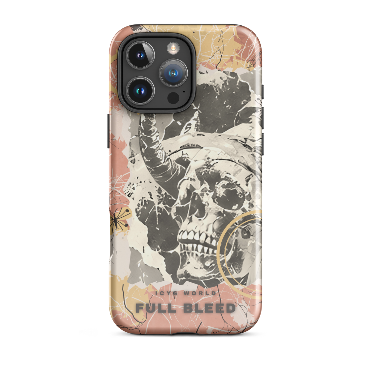 ICYS WORLD Full Bleed iPhone case on iPhone 16 Pro Max, glossy finish