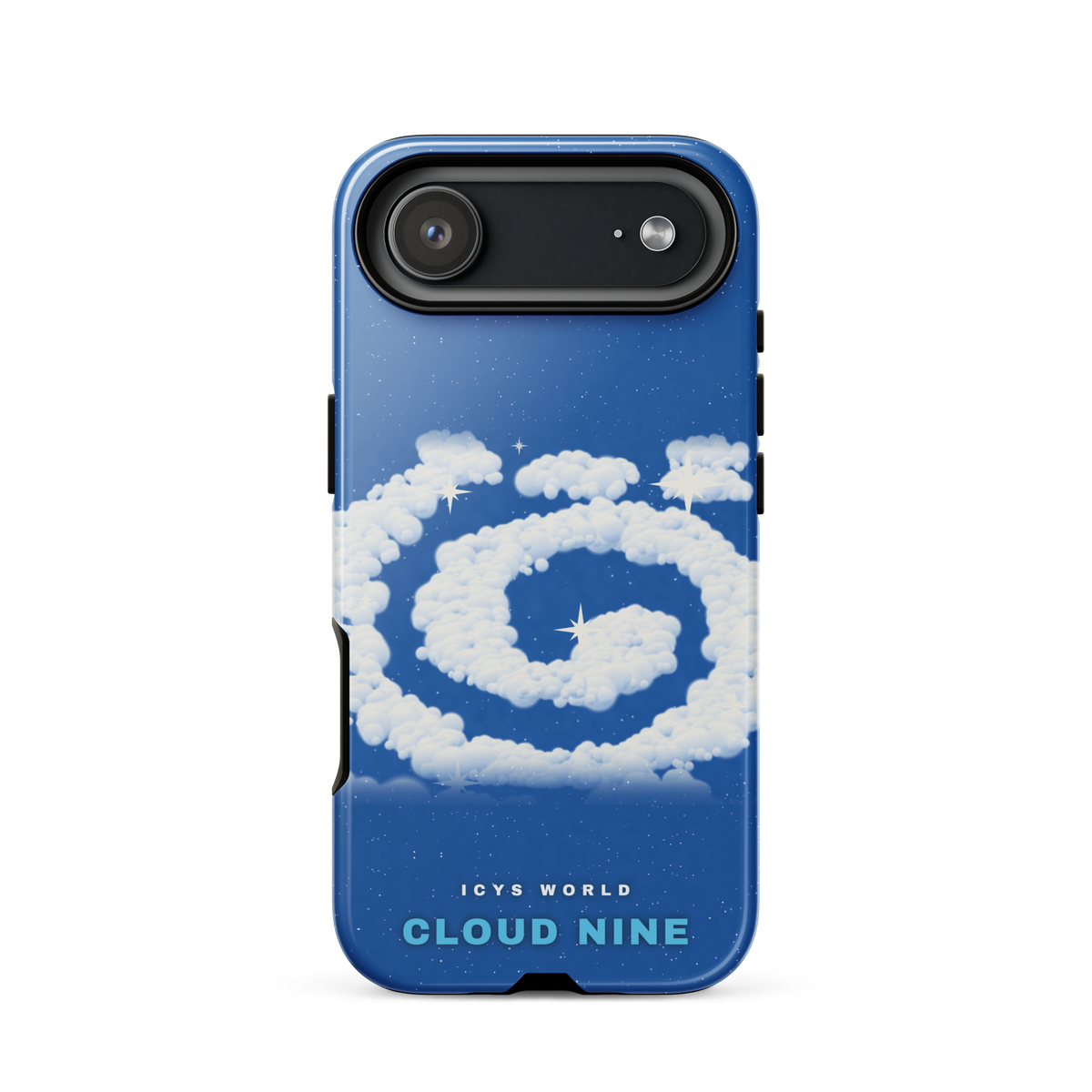 ICYS WORLD Cloud Nine iPhone case on iPhone 17 Air, glossy finish