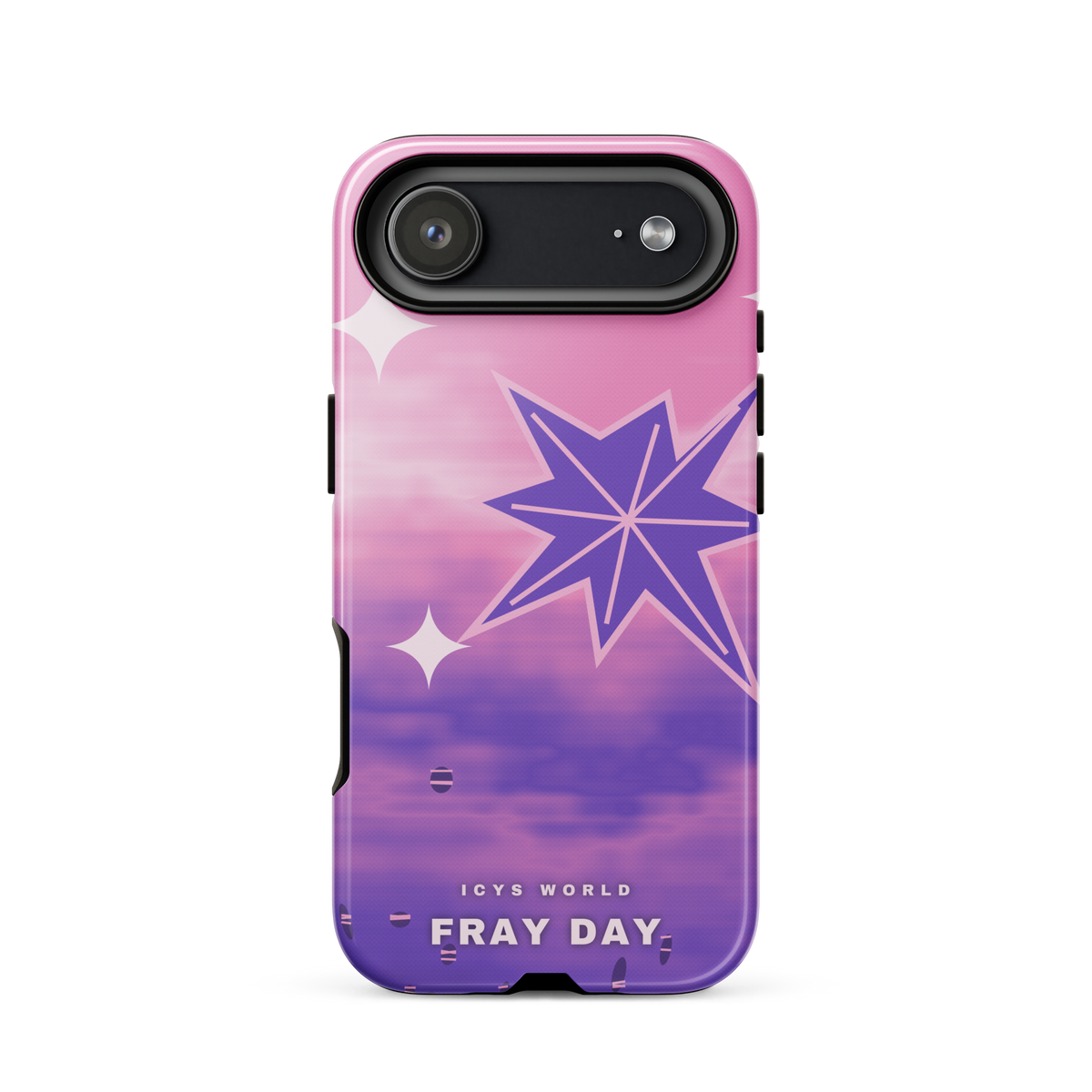 ICYS WORLD Fray Day iPhone case on iPhone 17 Air, glossy finish