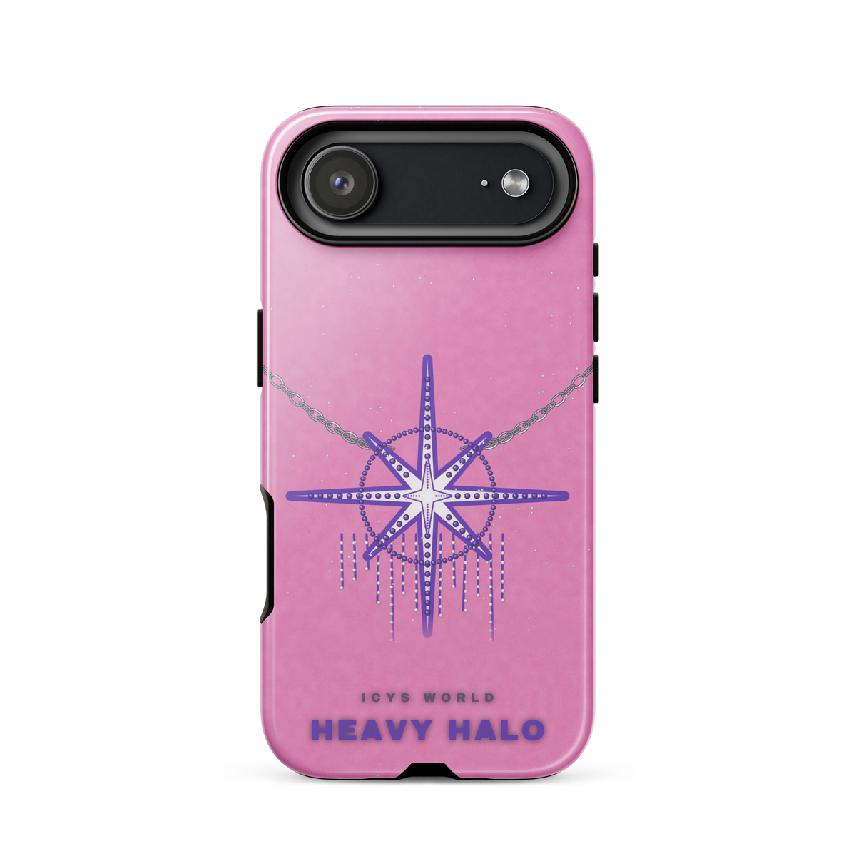 ICYS WORLD Heavy Halo iPhone case on iPhone 17 Air, glossy finish