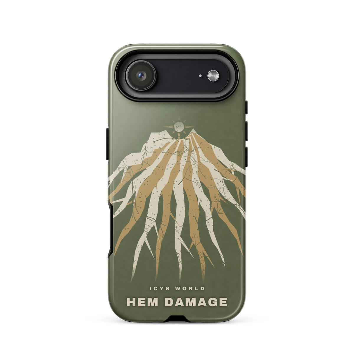 ICYS WORLD Hem Damage iPhone case on iPhone 17 Air, glossy finish