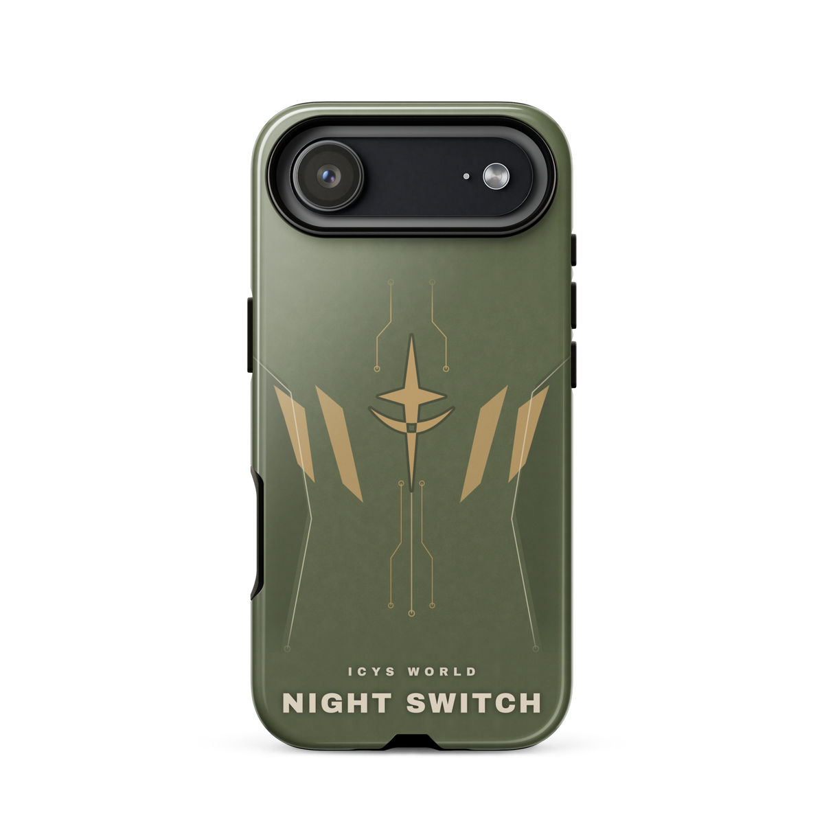 ICYS WORLD Night Switch iPhone case on iPhone 17 Air, glossy finish