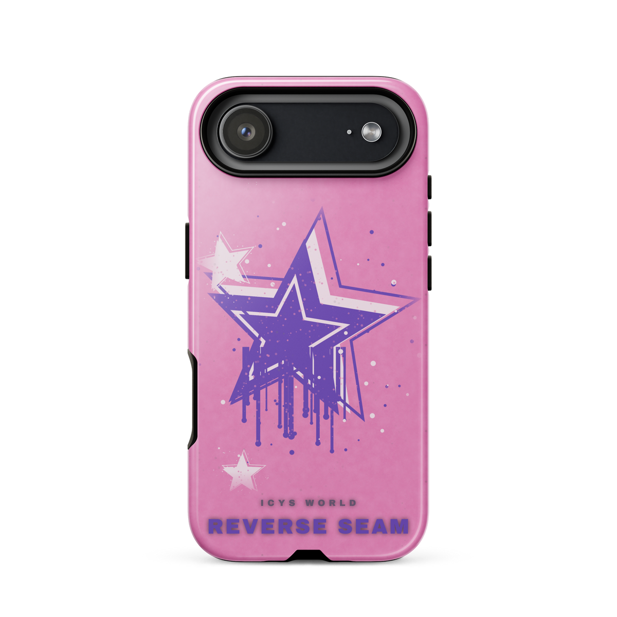 ICYS WORLD Reverse Seam iPhone case on iPhone 17 Air, glossy finish