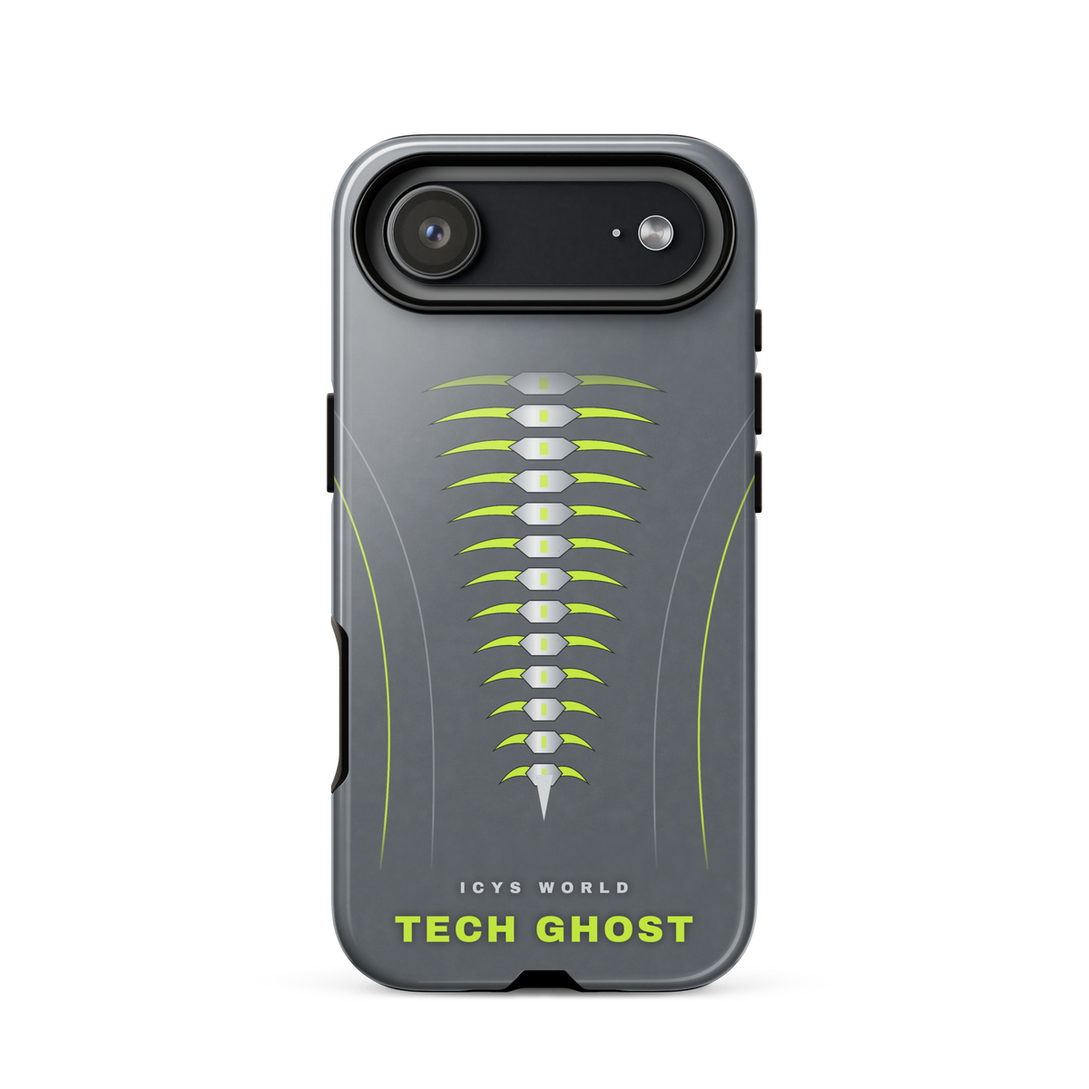 ICYS WORLD Tech Ghost iPhone case on iPhone 17 Air, glossy finish