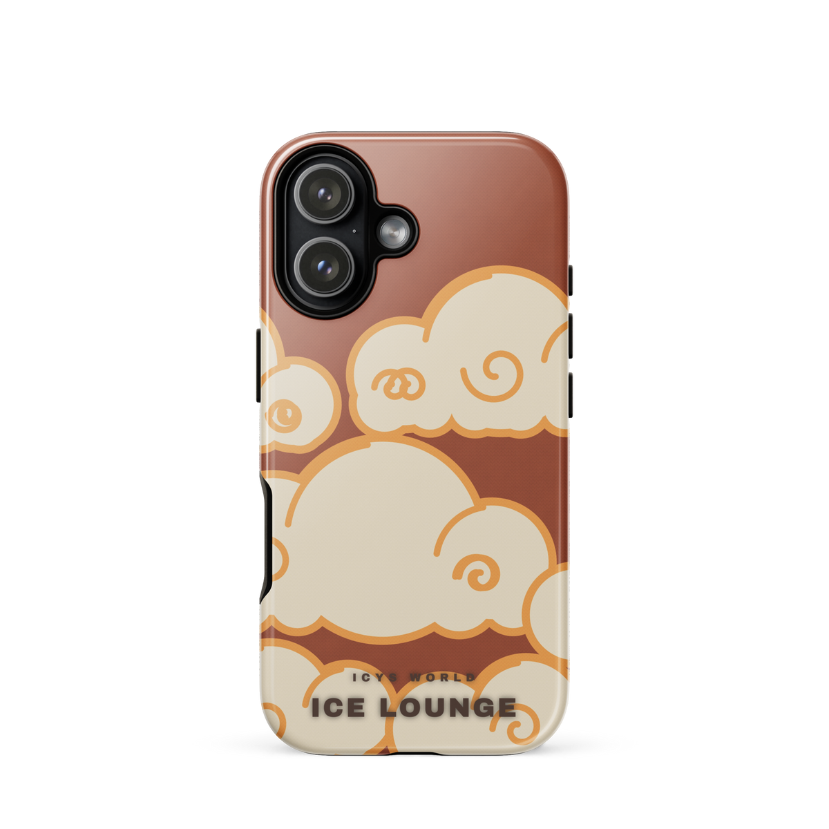 ICYS WORLD Ice Lounge iPhone case on iPhone 17, glossy finish