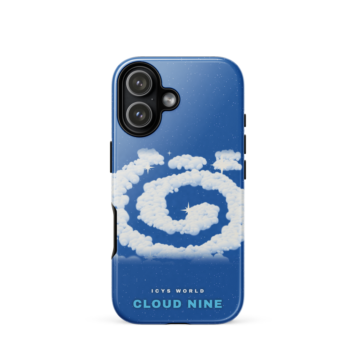 ICYS WORLD Cloud Nine iPhone case on iPhone 17, glossy finish