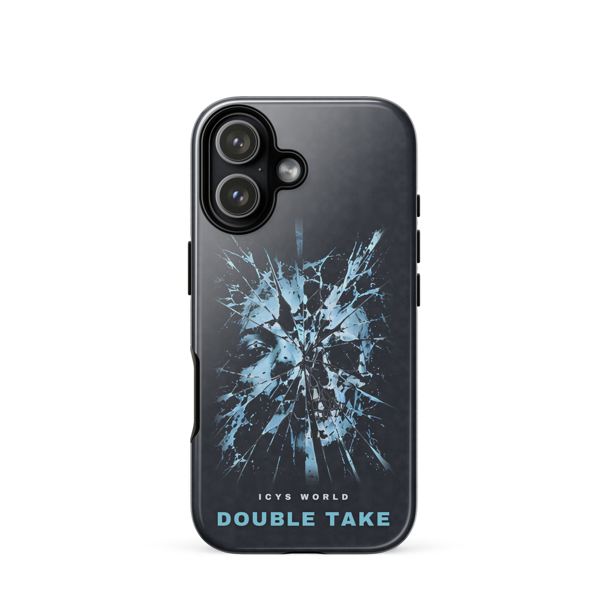ICYS WORLD Double Take iPhone case on iPhone 17, glossy finish
