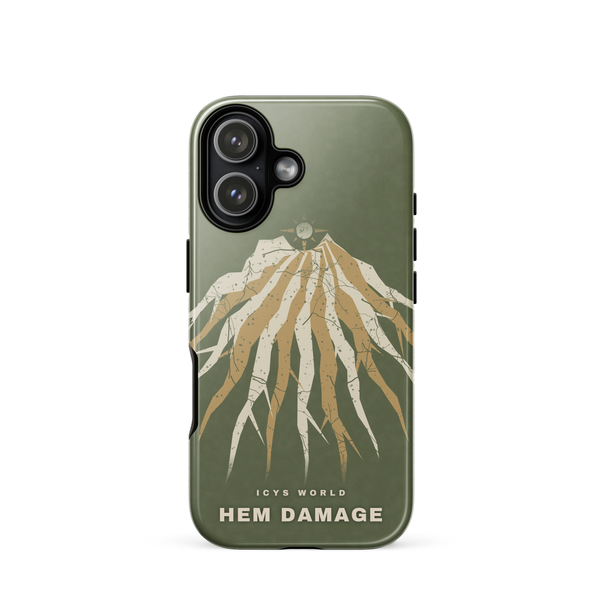 ICYS WORLD Hem Damage iPhone case on iPhone 17, glossy finish