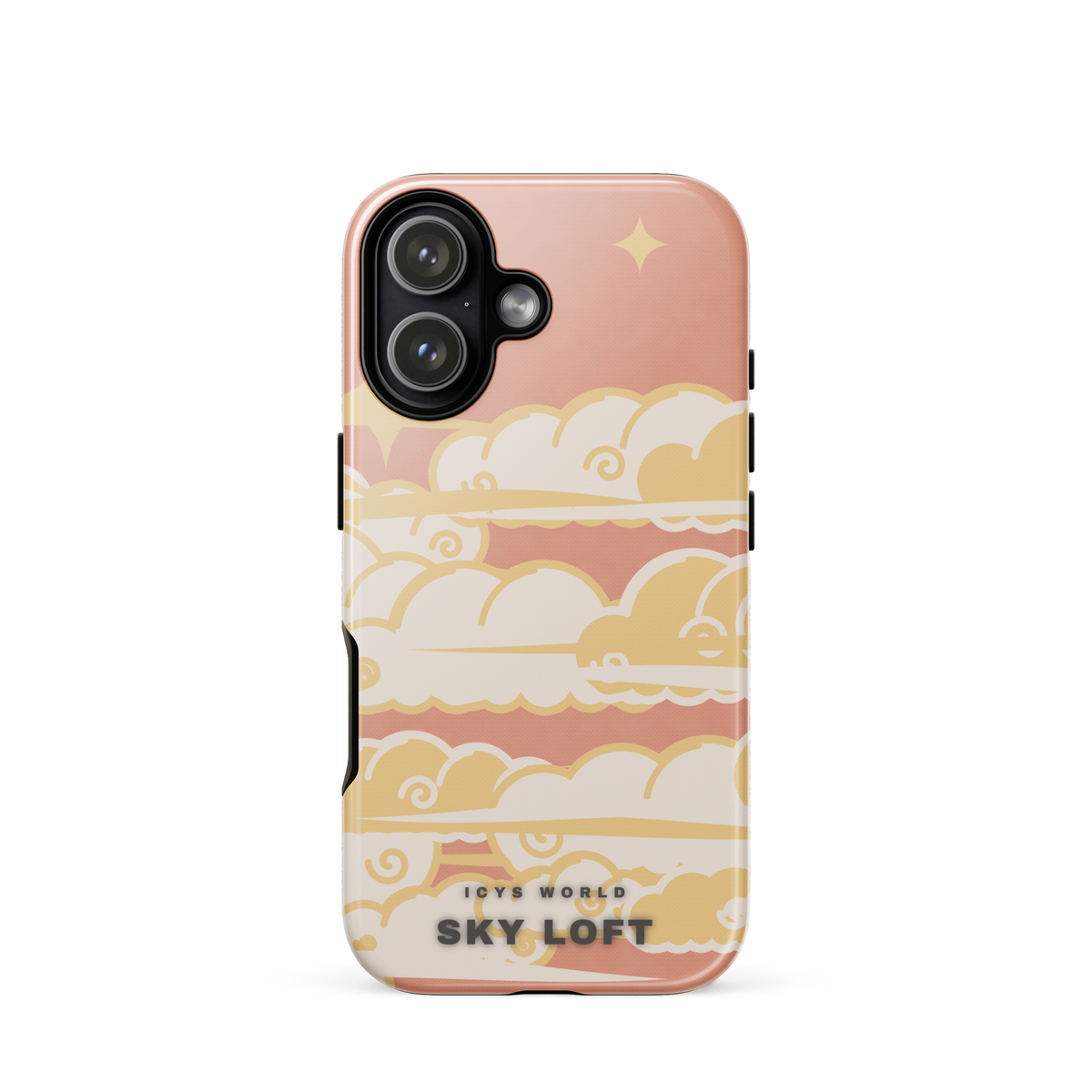 ICYS WORLD Sky Loft iPhone case on iPhone 17, glossy finish