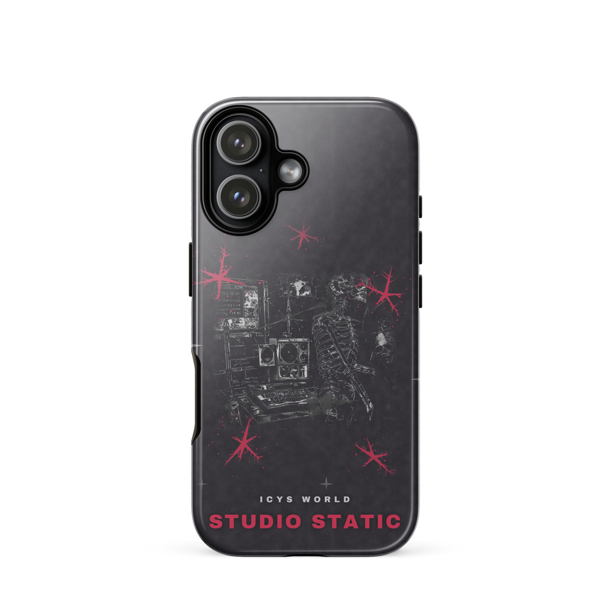 ICYS WORLD Studio Static iPhone case on iPhone 17, glossy finish