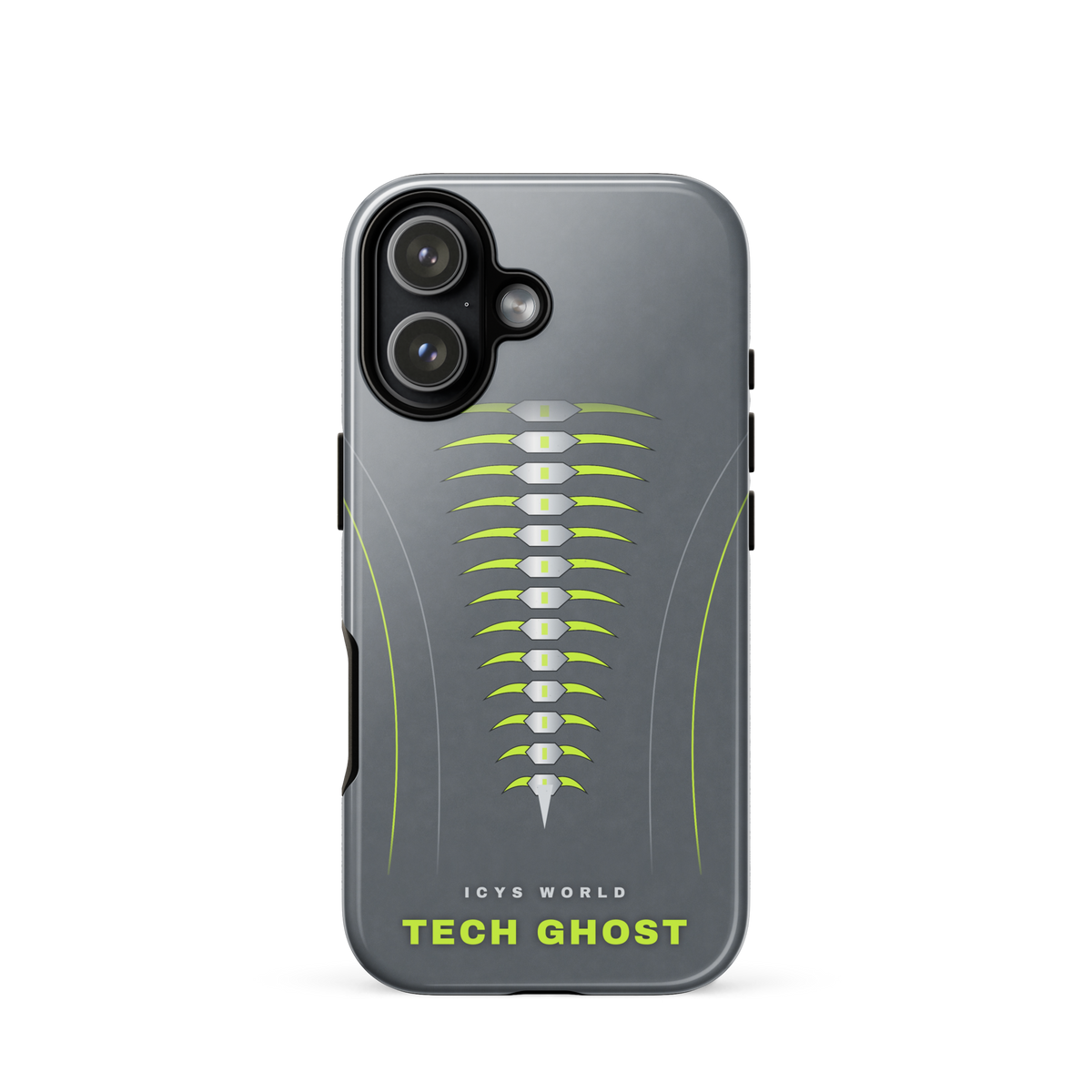 ICYS WORLD Tech Ghost iPhone case on iPhone 17, glossy finish