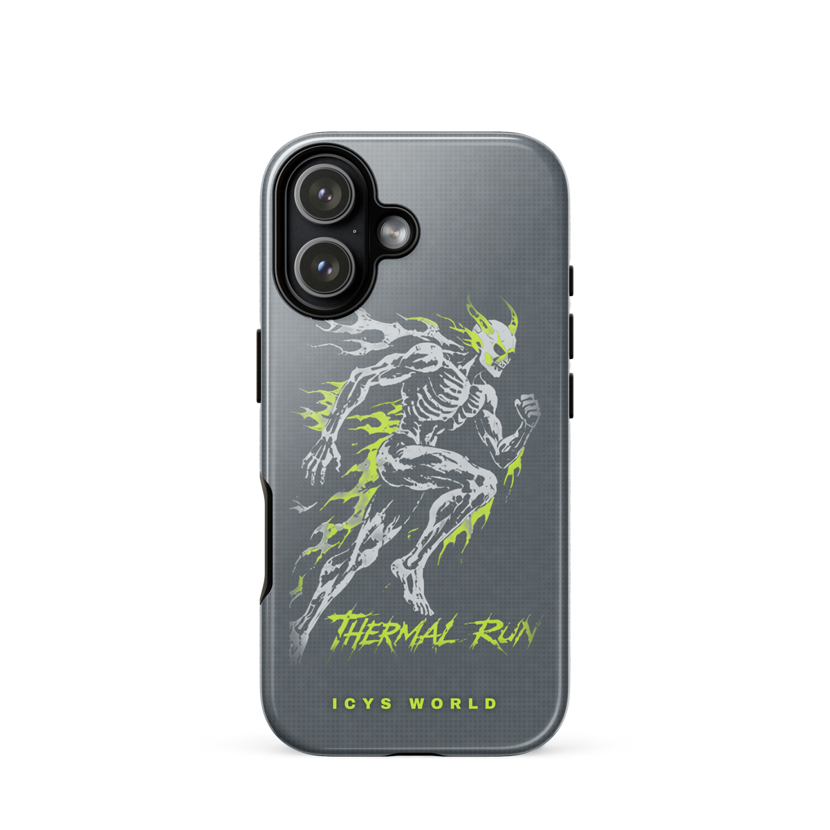 ICYS WORLD Thermal Run iPhone case on iPhone 17, glossy finish