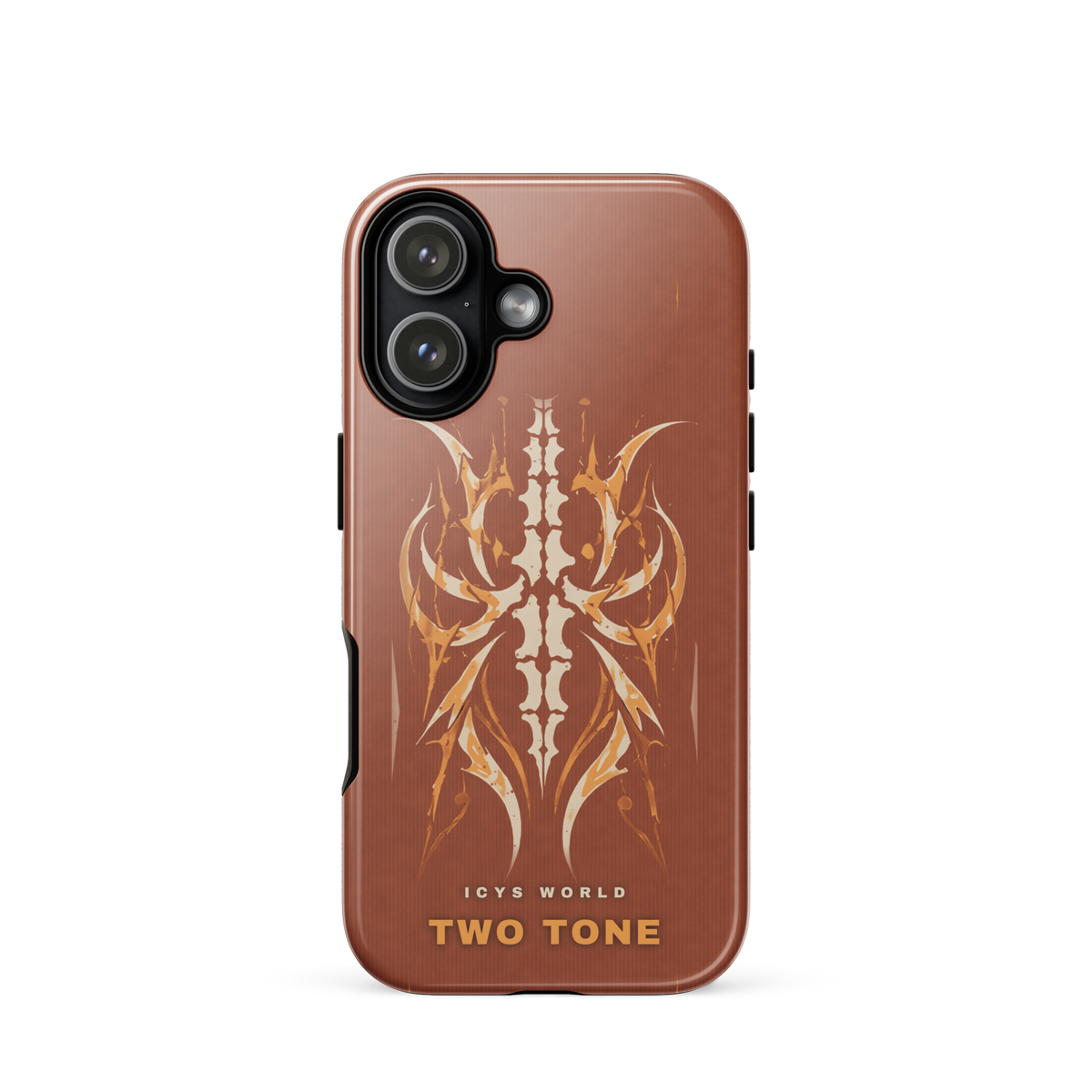 ICYS WORLD Two Tone iPhone case on iPhone 17, glossy finish