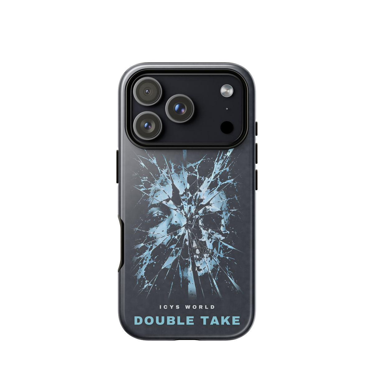 ICYS WORLD Double Take iPhone case on iPhone 17 Pro, glossy finish