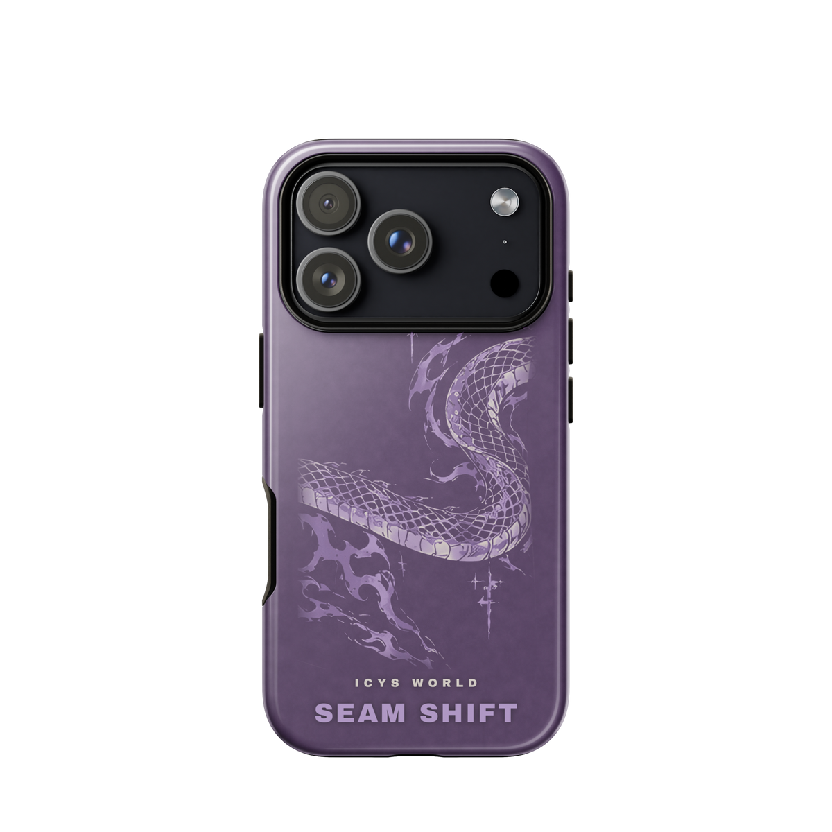 ICYS WORLD Seam Shift iPhone case on iPhone 18 Pro, glossy finish