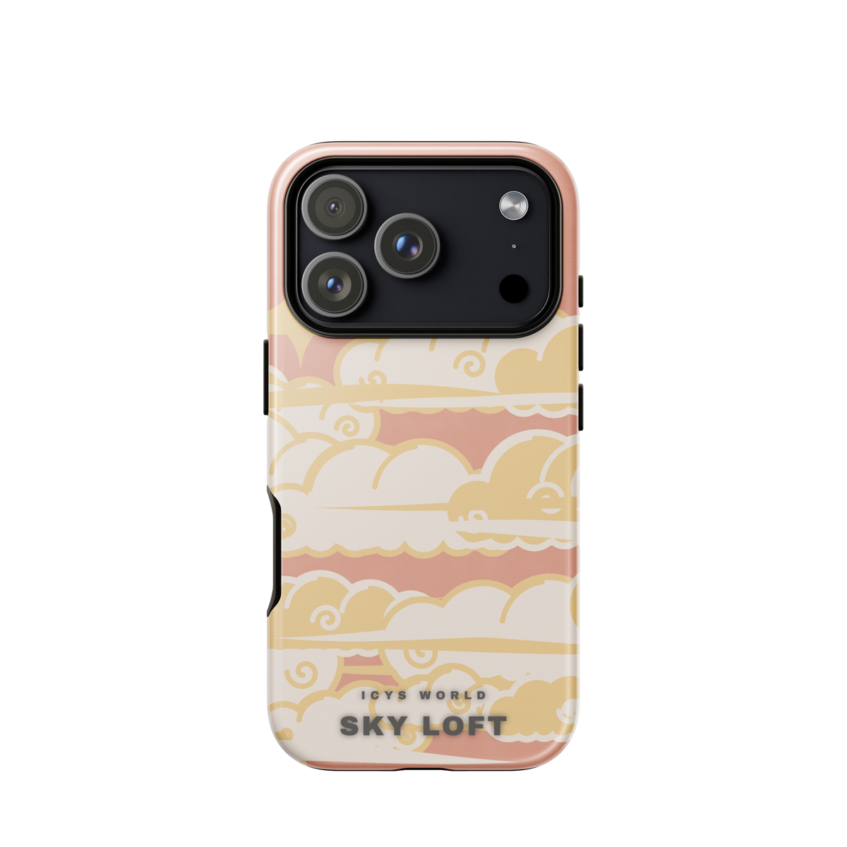 ICYS WORLD Sky Loft iPhone case on iPhone 18 Pro, glossy finish