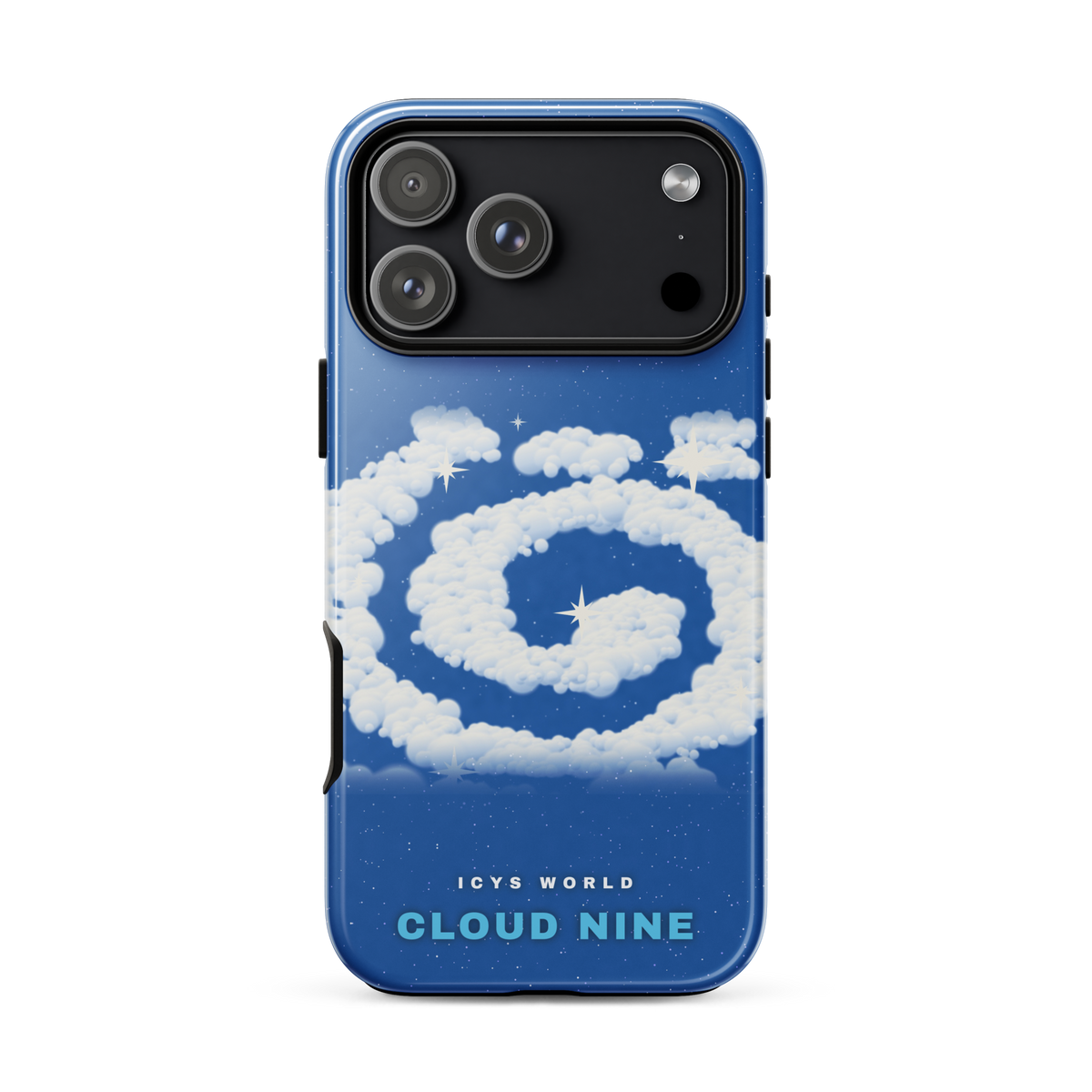 ICYS WORLD Cloud Nine iPhone case on iPhone 18 Pro Max, glossy finish