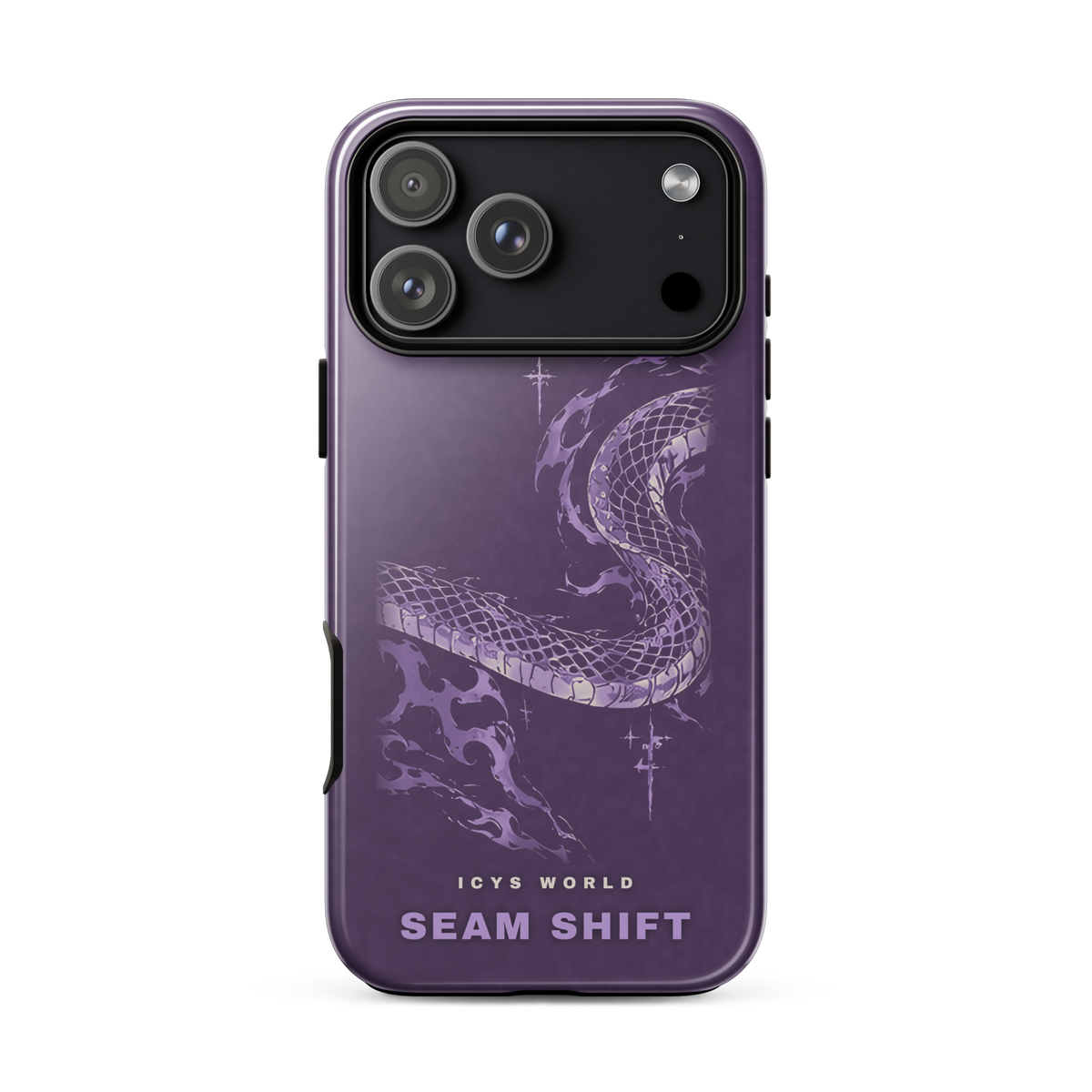 ICYS WORLD Seam Shift iPhone case on iPhone 18 Pro Max, glossy finish