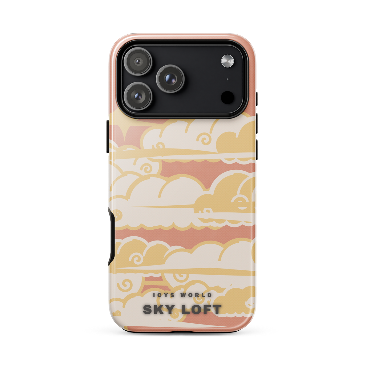 ICYS WORLD Sky Loft iPhone case on iPhone 18 Pro Max, glossy finish