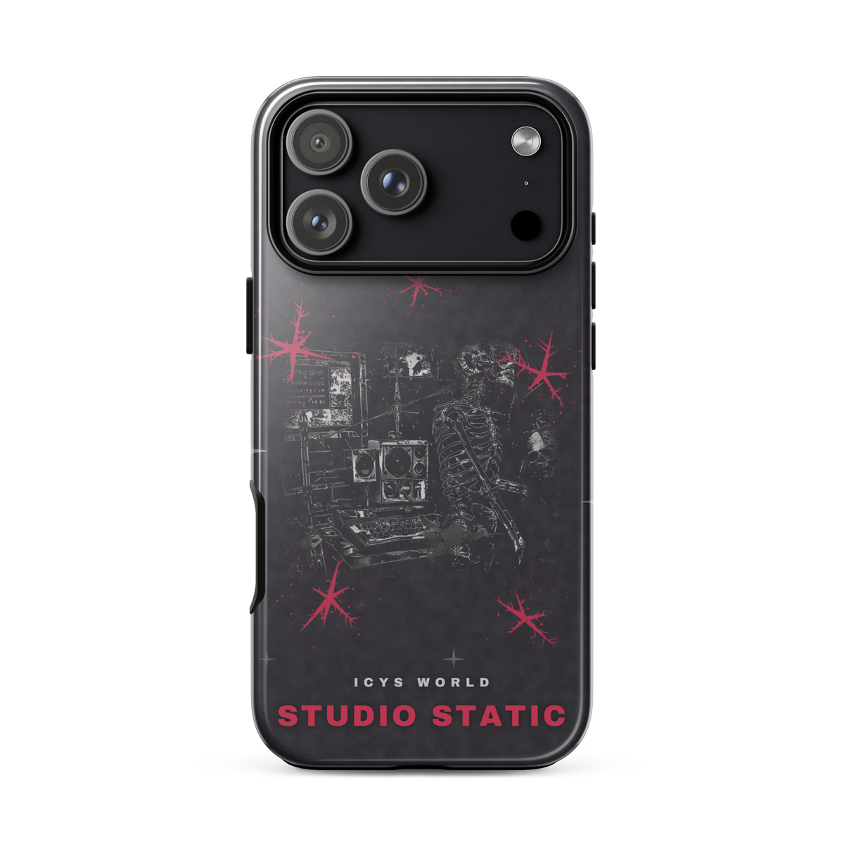 ICYS WORLD Studio Static iPhone case on iPhone 18 Pro Max, glossy finish