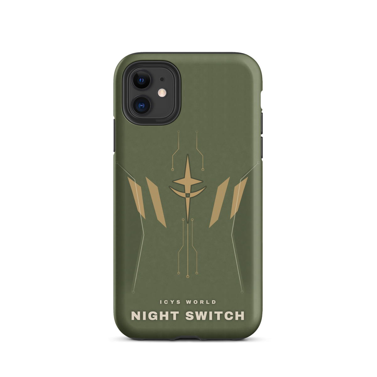 ICYS WORLD Night Switch iPhone case on iPhone 11, matte finish