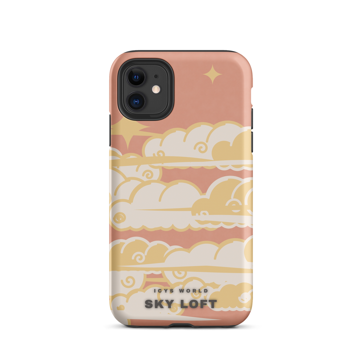 ICYS WORLD Sky Loft iPhone case on iPhone 11, matte finish