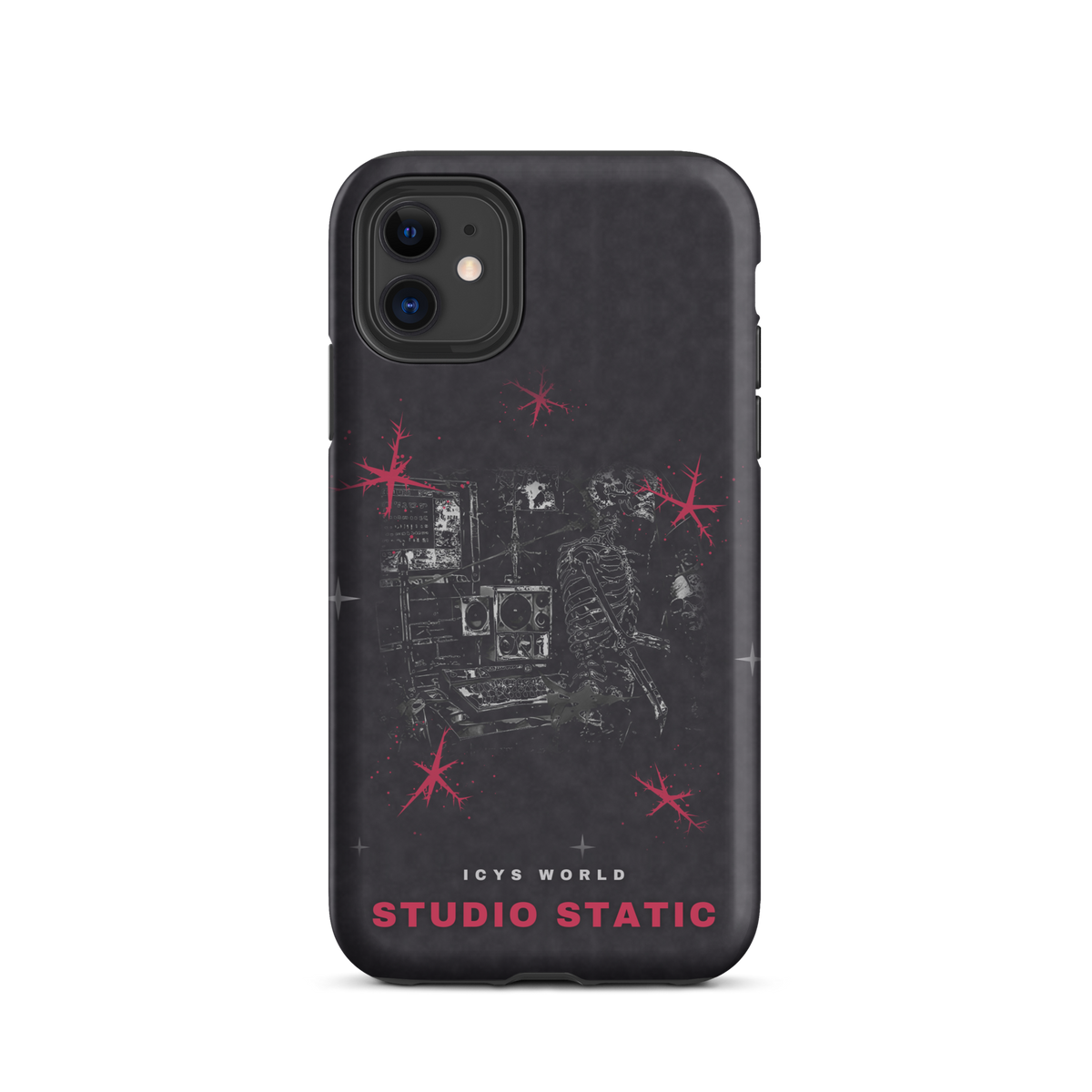 ICYS WORLD Studio Static iPhone case on iPhone 11, matte finish
