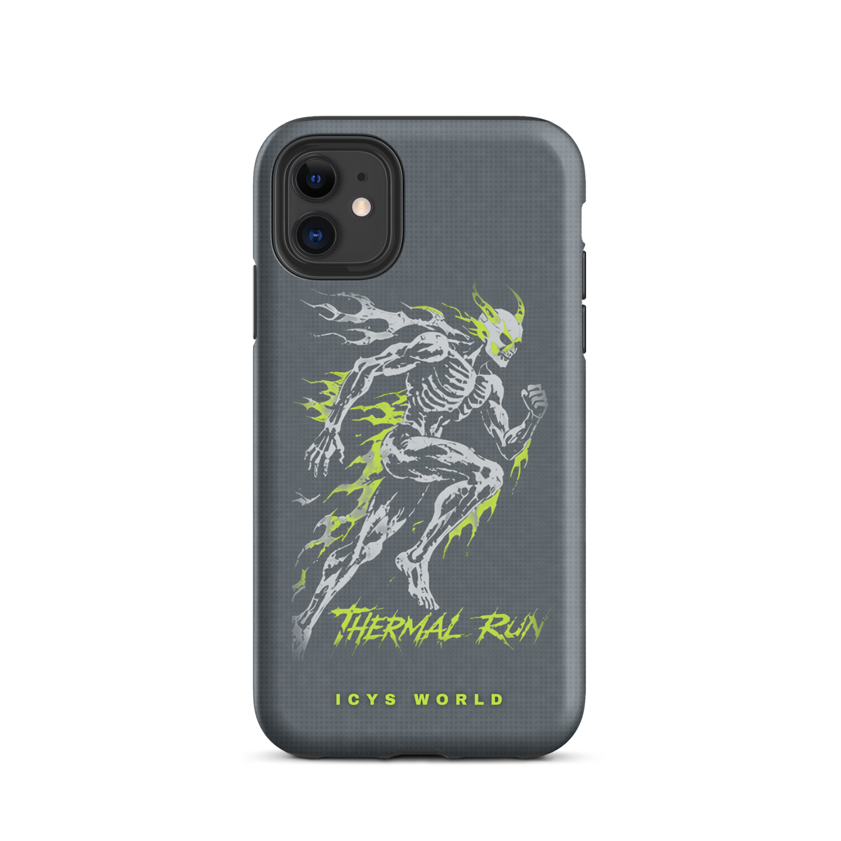 ICYS WORLD Thermal Run iPhone case on iPhone 11, matte finish