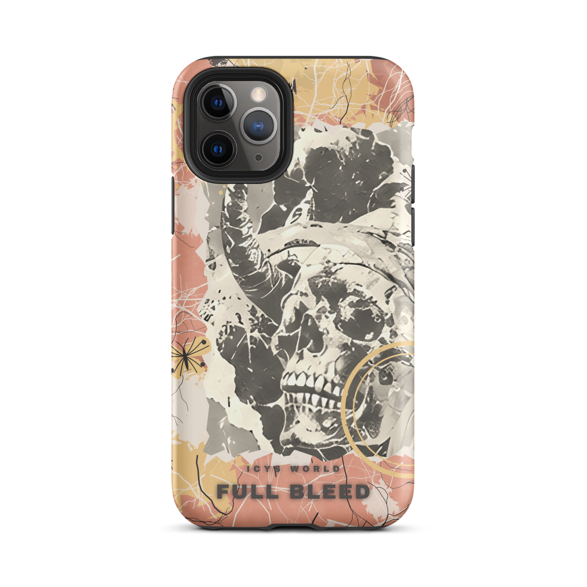 ICYS WORLD Full Bleed iPhone case on iPhone 11 Pro, matte finish
