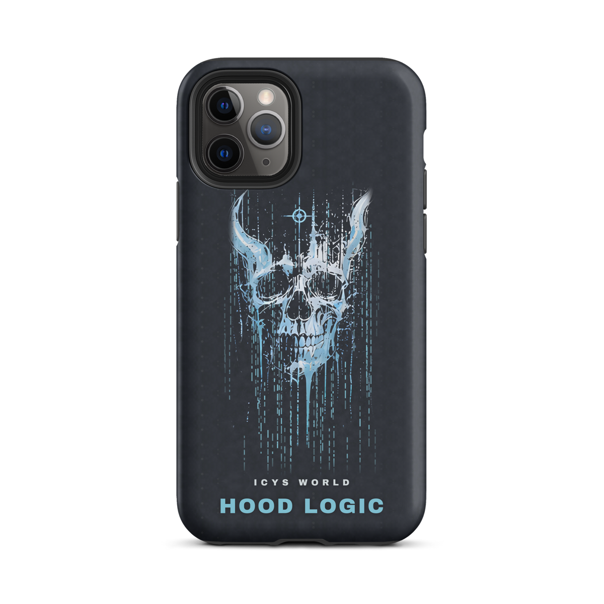 ICYS WORLD Hood Logic iPhone case on iPhone 11 Pro, matte finish