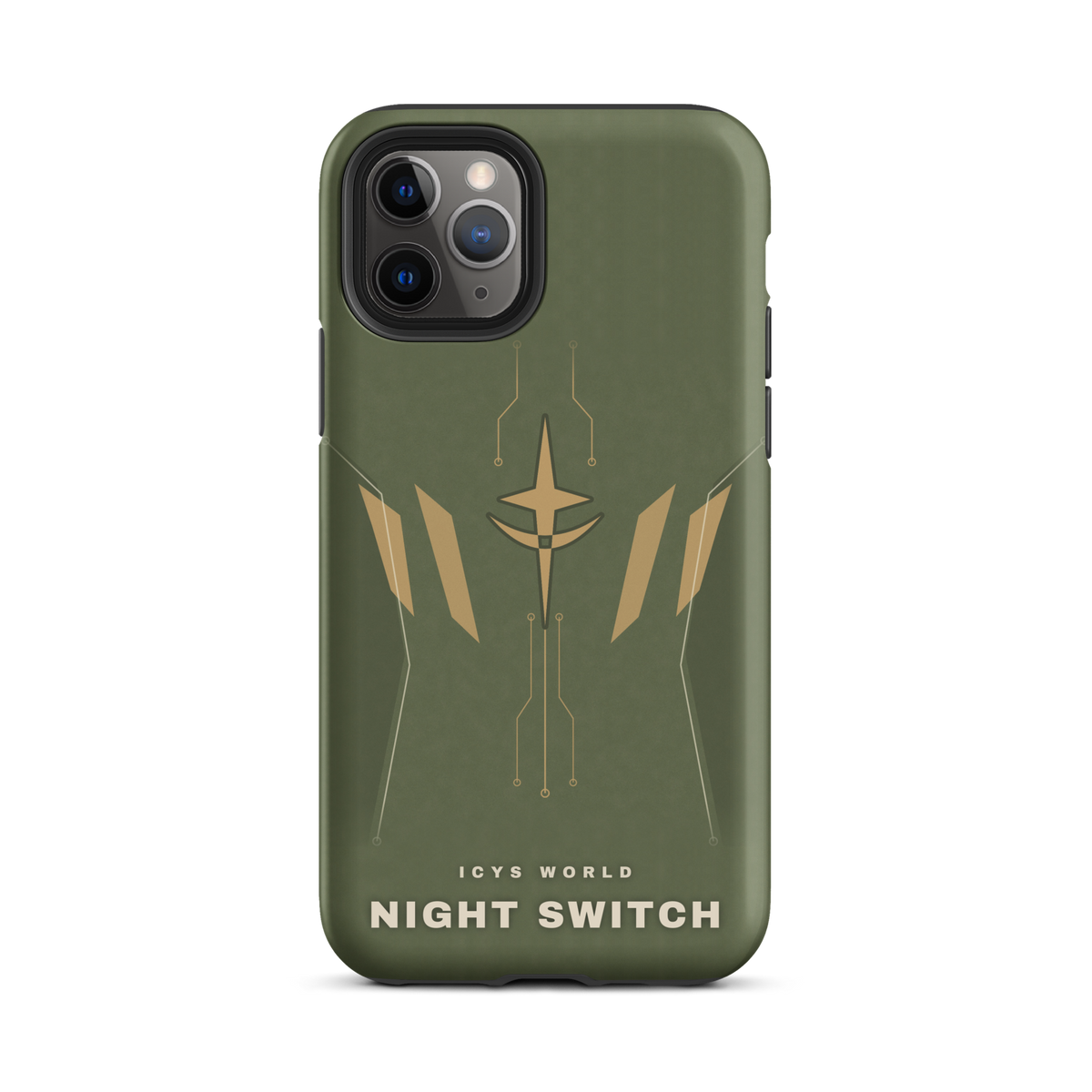ICYS WORLD Night Switch iPhone case on iPhone 11 Pro, matte finish