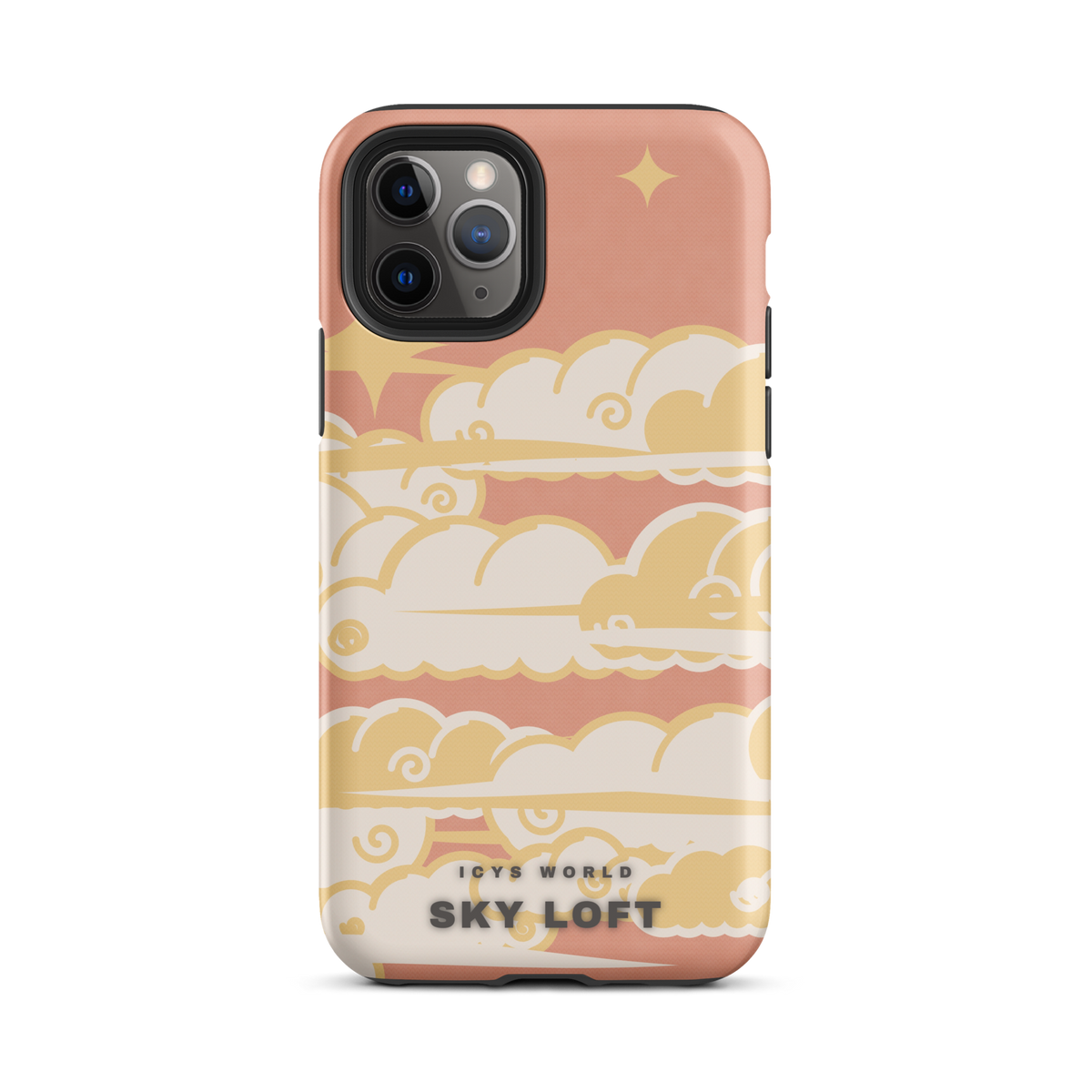 ICYS WORLD Sky Loft iPhone case on iPhone 11 Pro, matte finish