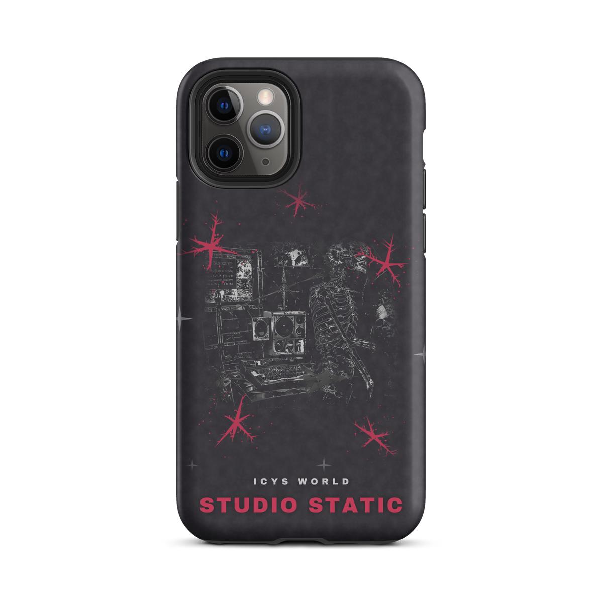 ICYS WORLD Studio Static iPhone case on iPhone 11 Pro, matte finish