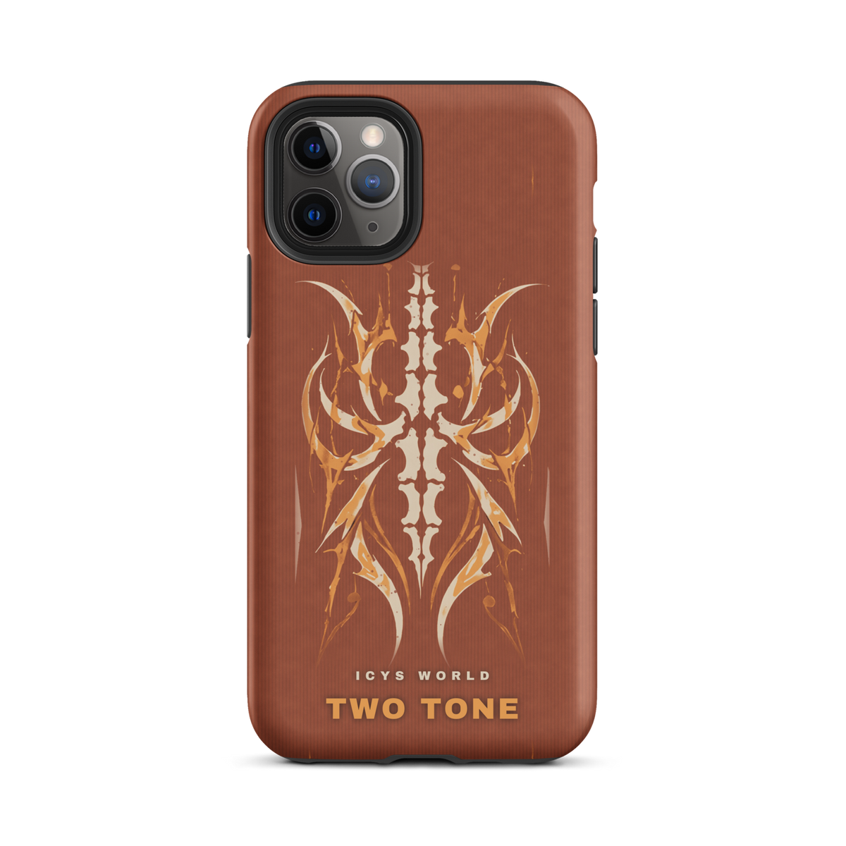 ICYS WORLD Two Tone iPhone case on iPhone 11 Pro, matte finish