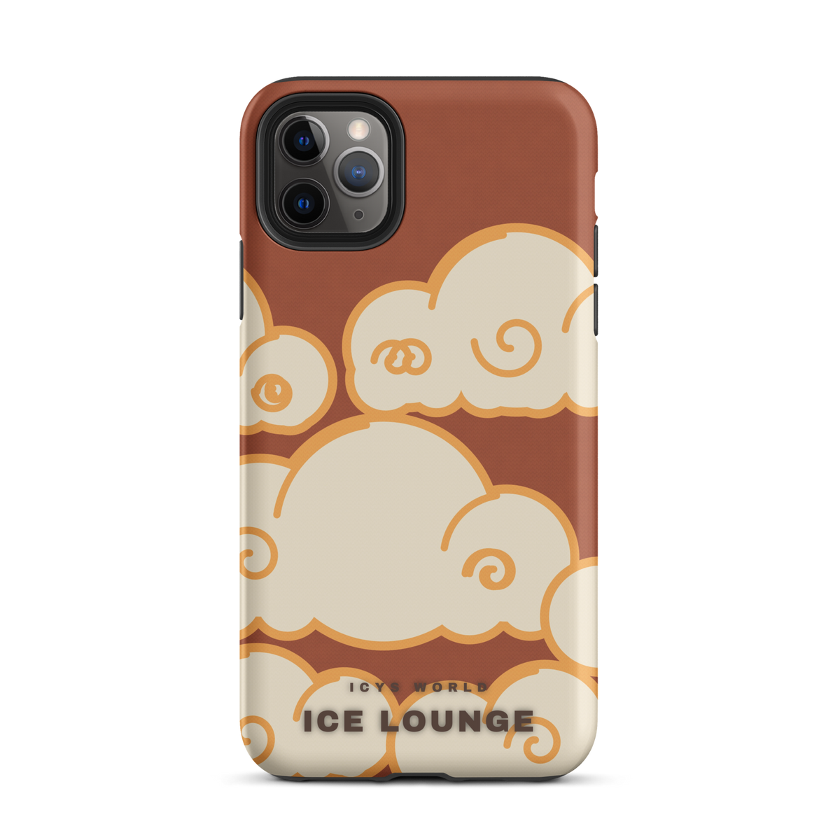ICYS WORLD Ice Lounge iPhone case on iPhone 11 Pro Max, matte finish