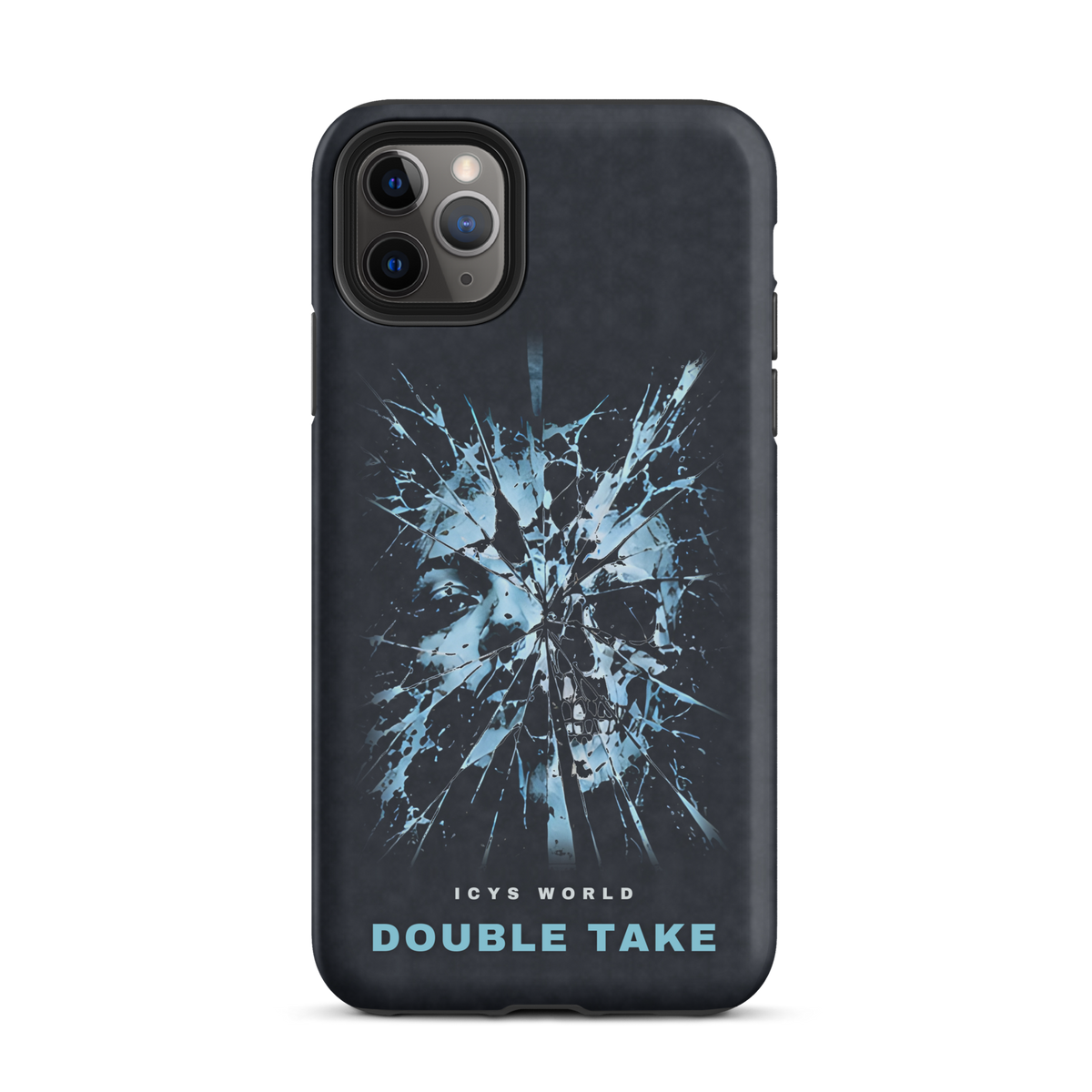 ICYS WORLD Double Take iPhone case on iPhone 11 Pro Max, matte finish