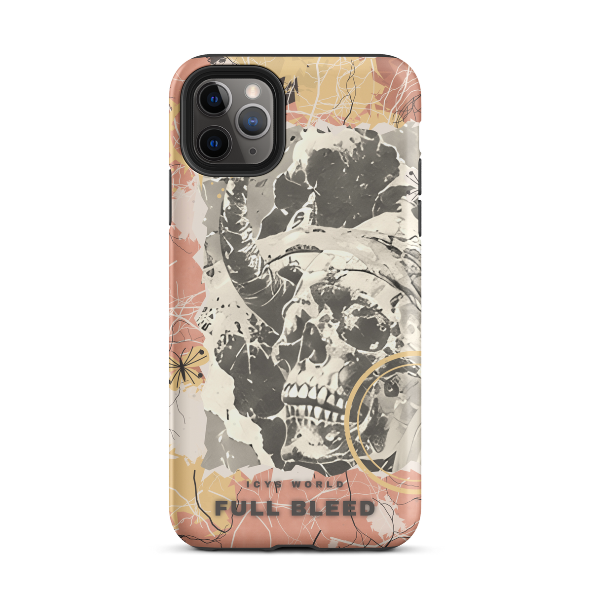ICYS WORLD Full Bleed iPhone case on iPhone 11 Pro Max, matte finish