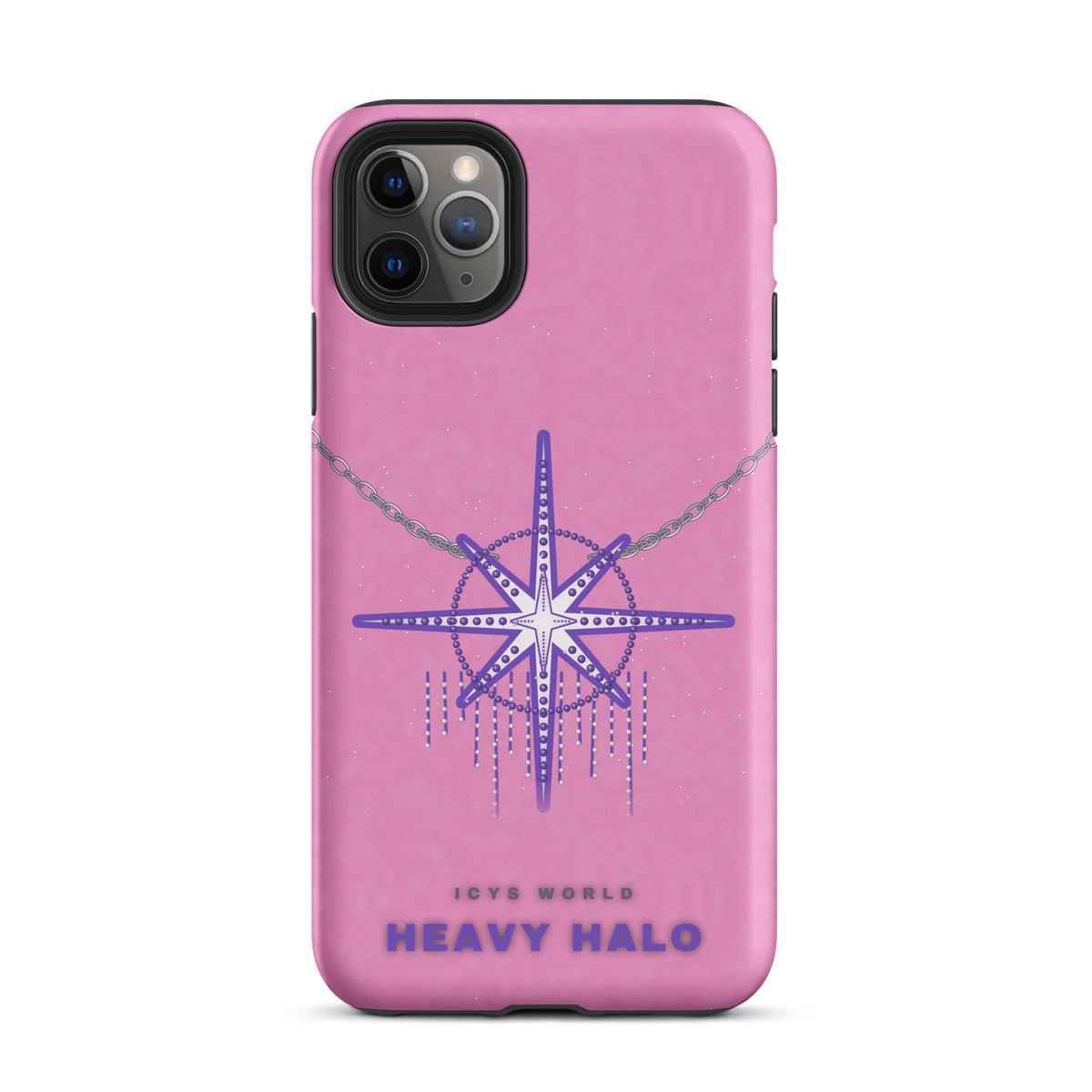 ICYS WORLD Heavy Halo iPhone case on iPhone 11 Pro Max, matte finish