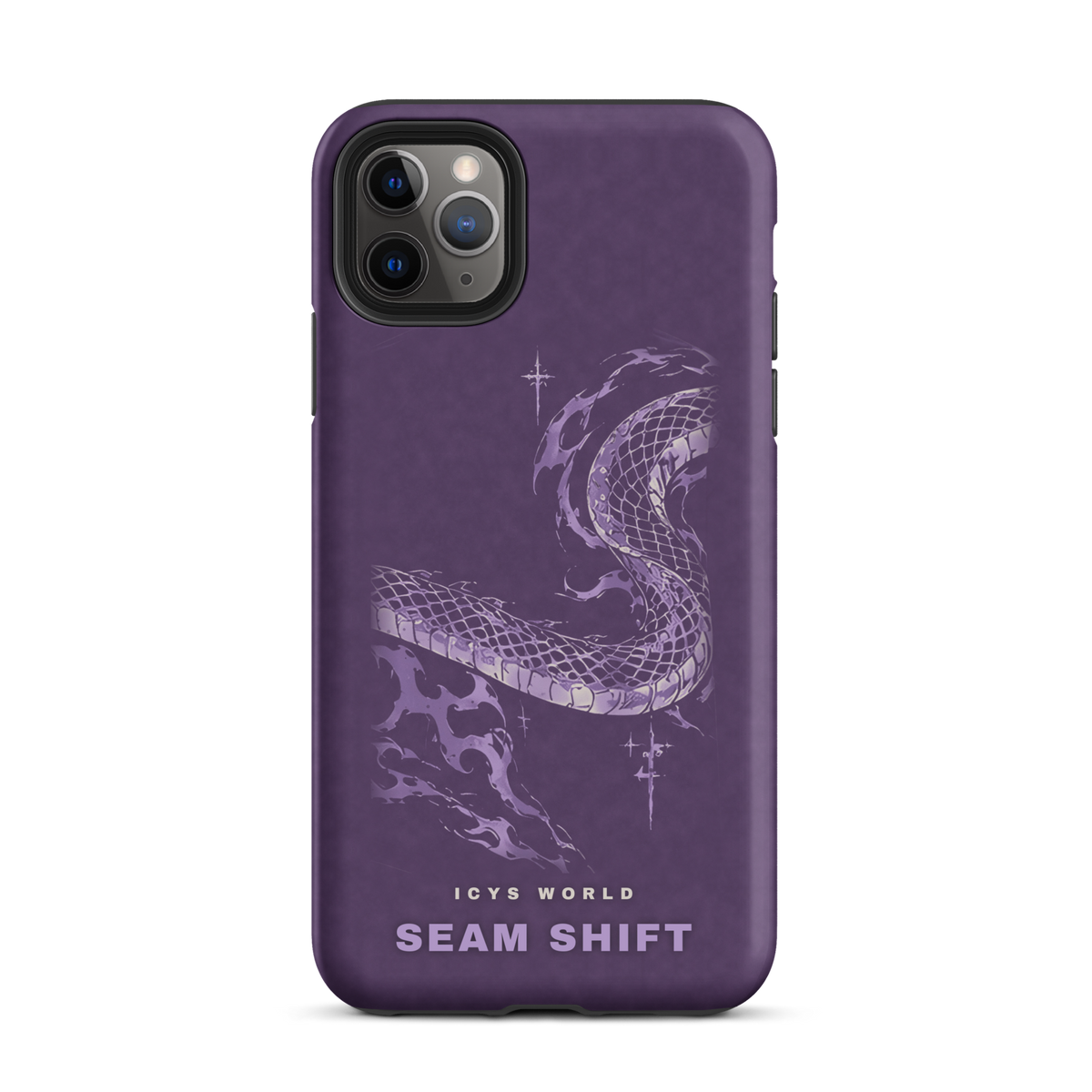 ICYS WORLD Seam Shift iPhone case on iPhone 11 Pro Max, matte finish
