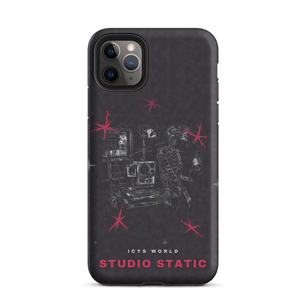 ICYS WORLD Studio Static iPhone case on iPhone 11 Pro Max, matte finish