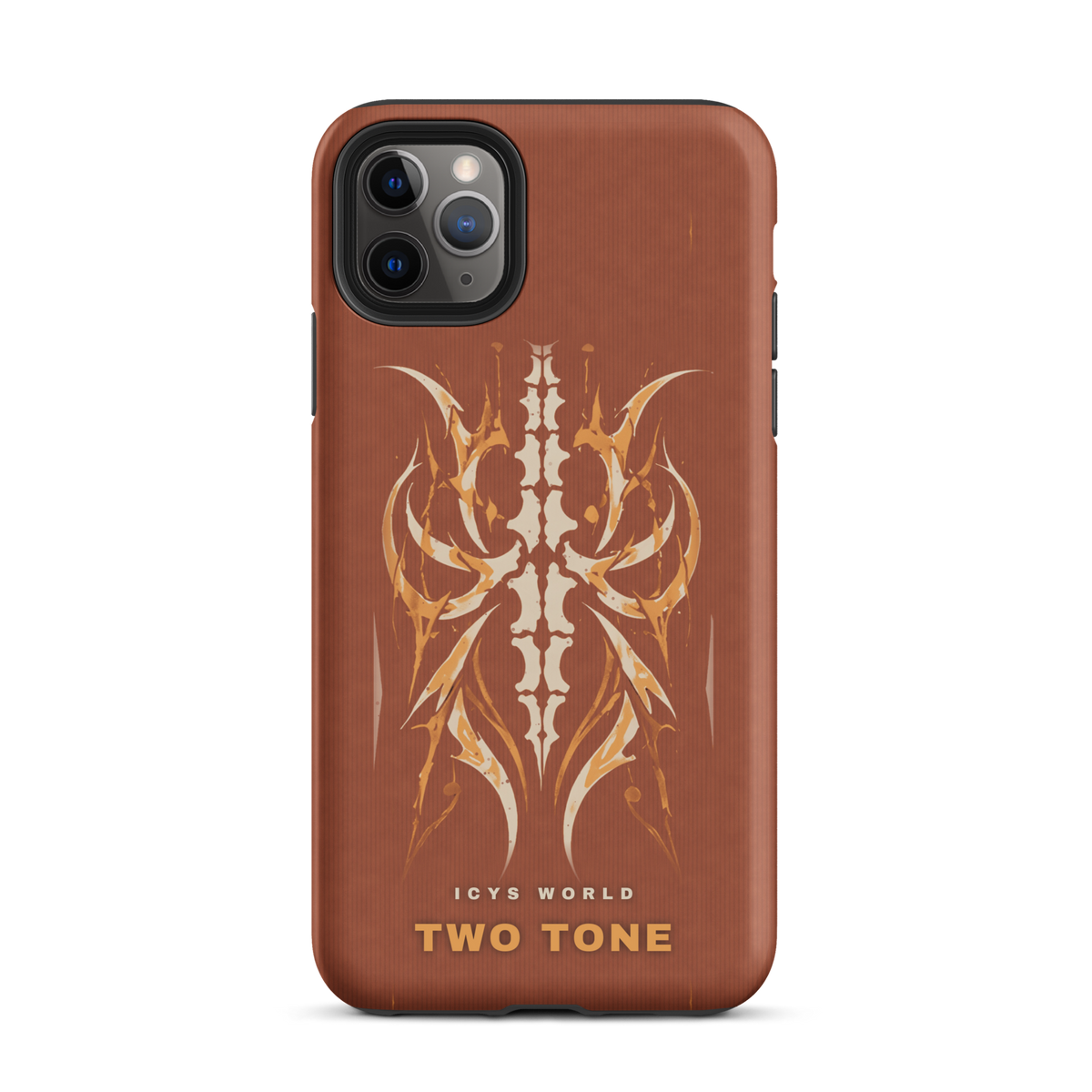ICYS WORLD Two Tone iPhone case on iPhone 11 Pro Max, matte finish
