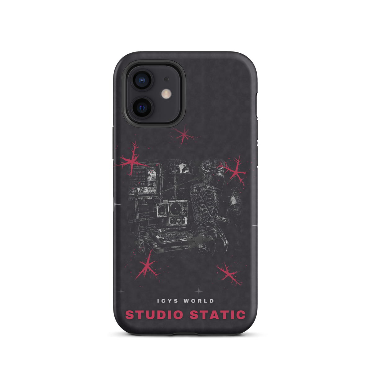 ICYS WORLD Studio Static iPhone case on iPhone 12, matte finish