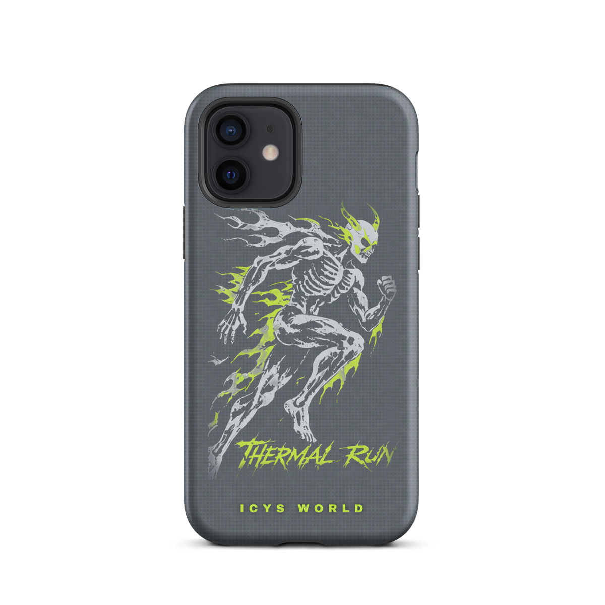 ICYS WORLD Thermal Run iPhone case on iPhone 12, matte finish