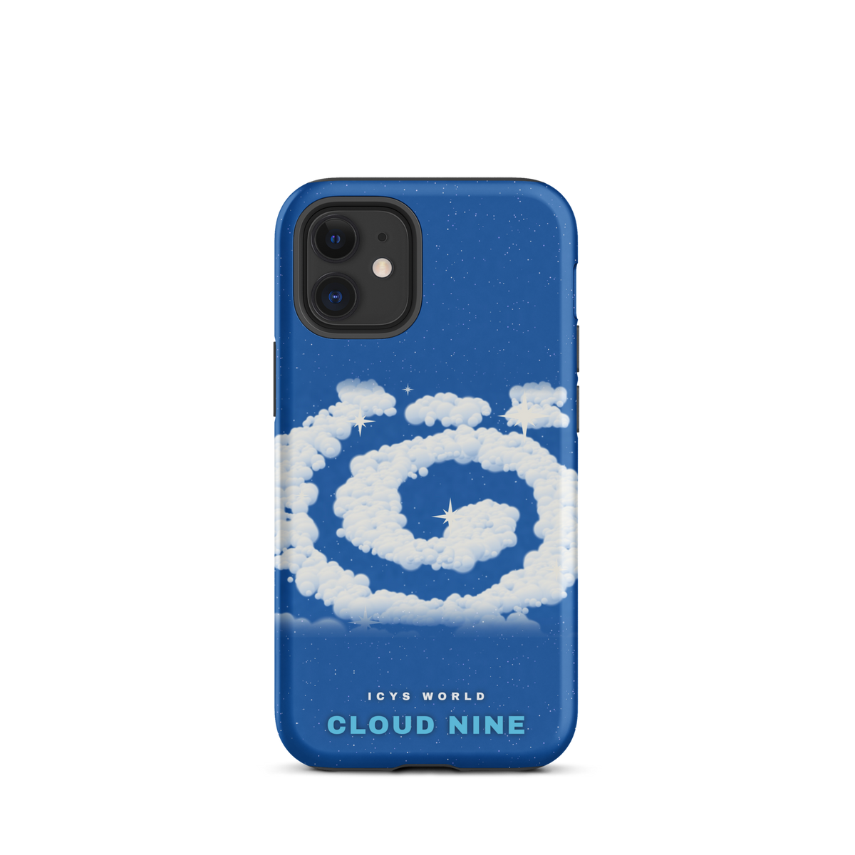 ICYS WORLD Cloud Nine iPhone case on iPhone 12 mini, matte finish