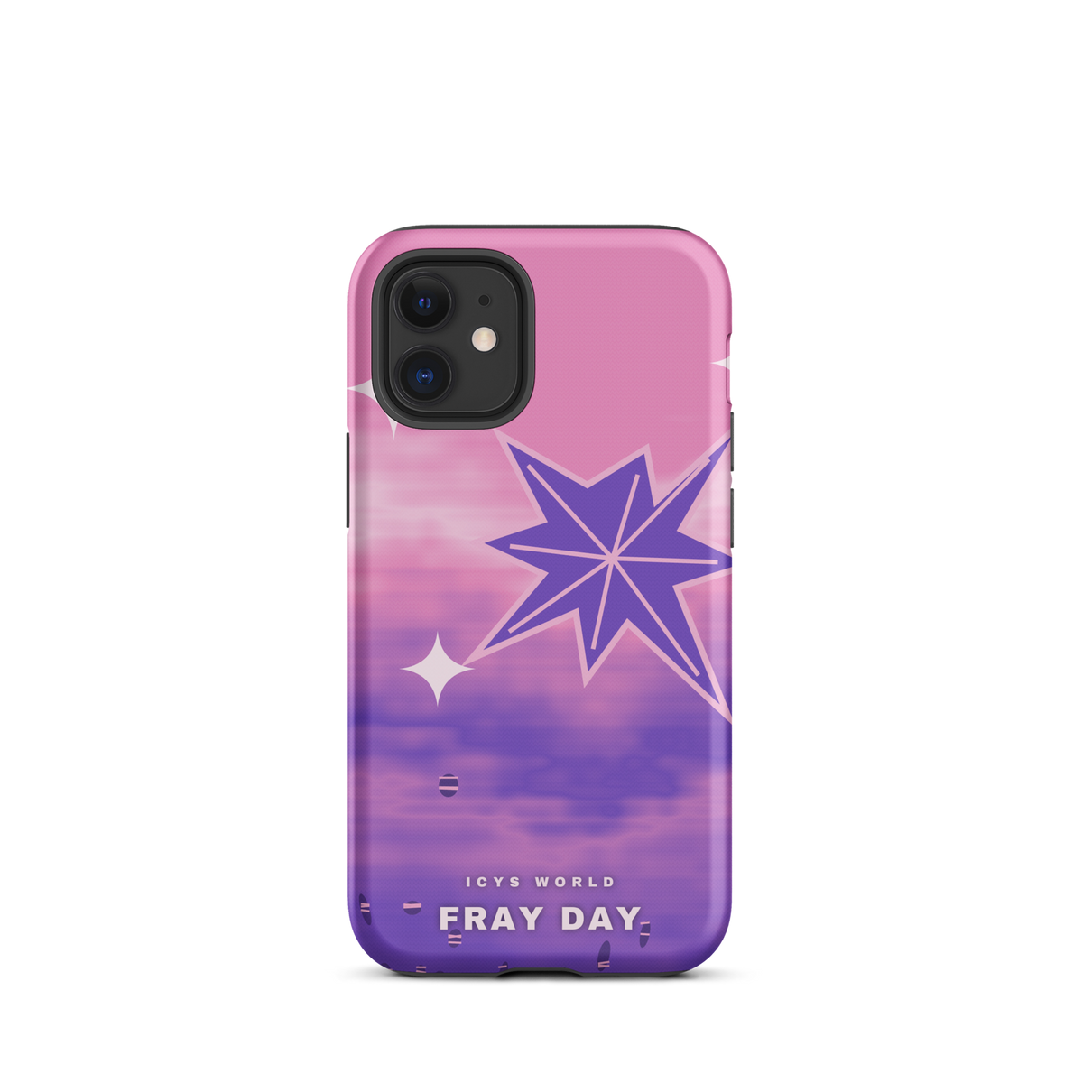 ICYS WORLD Fray Day iPhone case on iPhone 12 mini, matte finish
