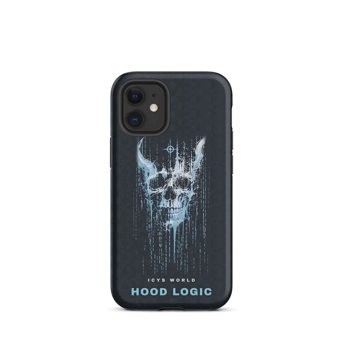 ICYS WORLD Hood Logic iPhone case on iPhone 12 mini, matte finish